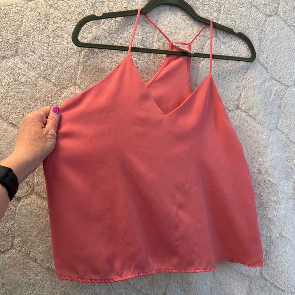 Wet Seal Womens M Coral Racerback Tank Top Strappy T Back 2010s Y2K Indie Sleaze